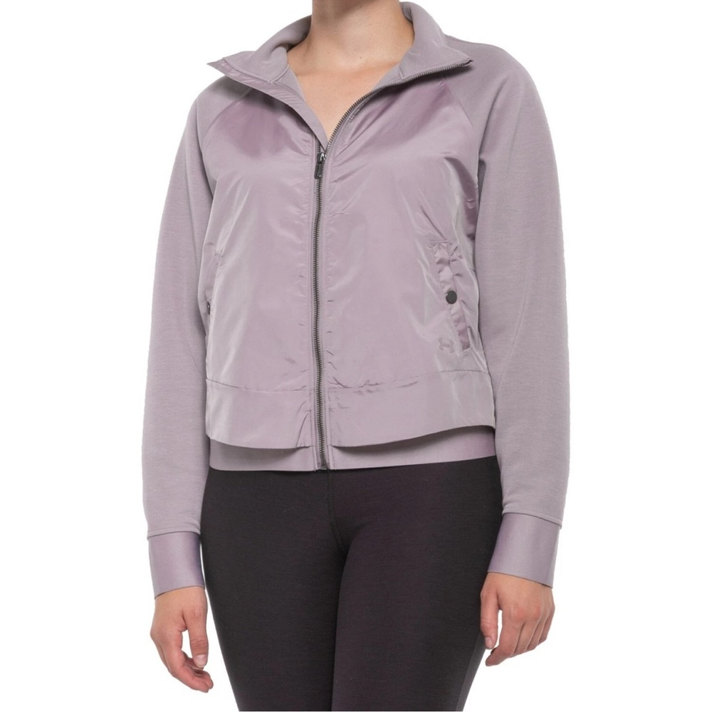 NWT $150 Under Armour Womens Misty Layer Jacket Full Zip Tetra Gray M L